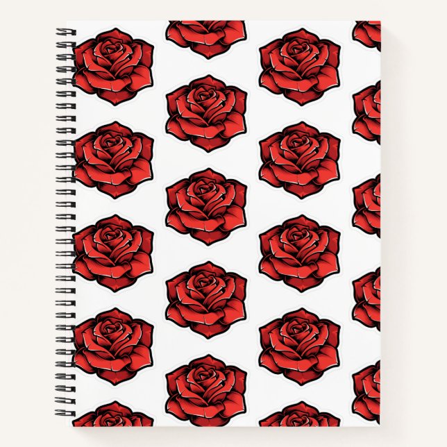 rose hardback notebook with graph paper (Front)