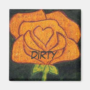 "Rose Heart #2" Dirty Dishwasher Status Magnet
