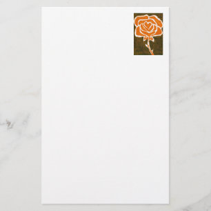 "Rose Heart #8" Floral Stationery