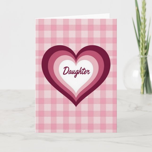 Rose Heart Daughters Day Card (Front)
