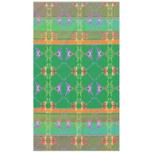 Rose Heart Fabergè-like Apricot & Green Tablecloth