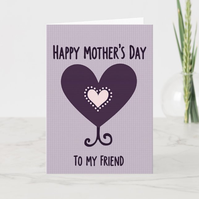 Rose Heart Friends Day Card (Front)