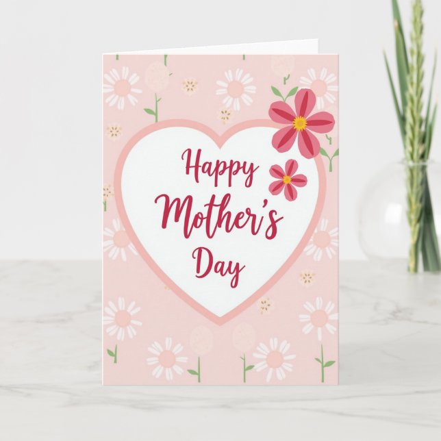Rose Heart Mothers Card (Front)