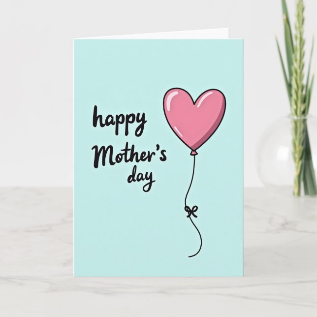 Rose Heart Mothers Day Card (Front)