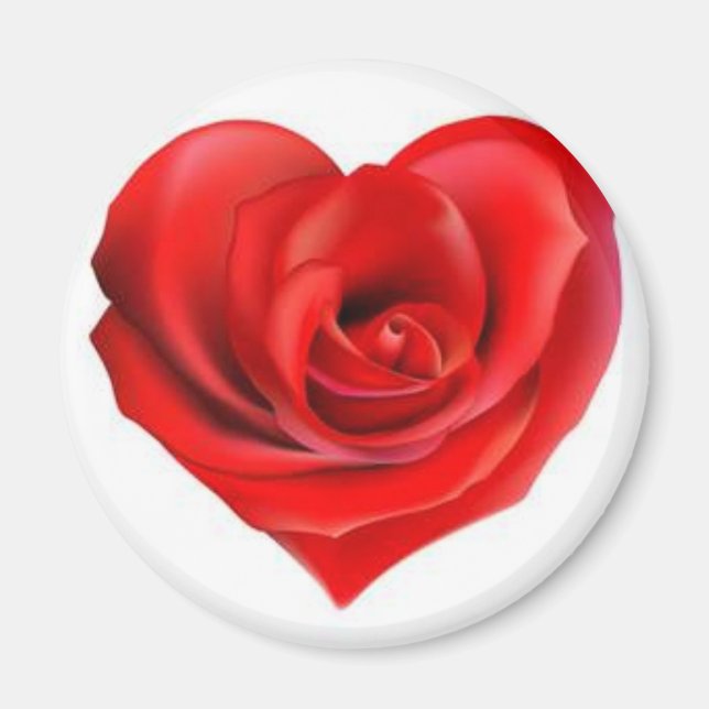 Rose Heart of Love Magnet (Front)