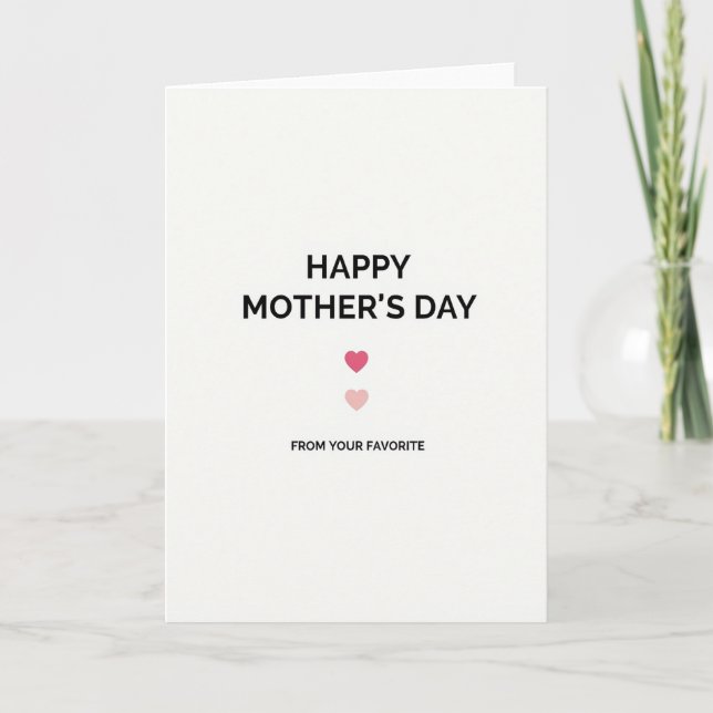 Rose Hearts Mothers Day Card (Front)