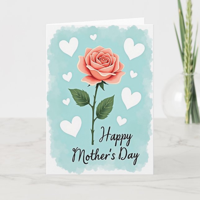 Rose Hearts Mothers Day Love Card (Front)