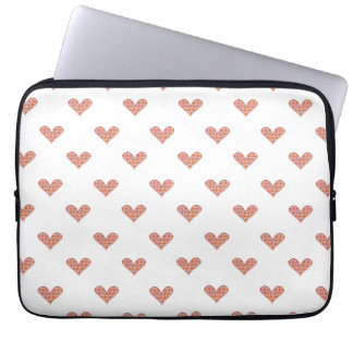 Rose Hearts Pattern Laptop Sleeve