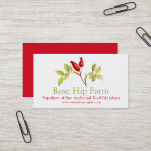 Rose hip herbal farm suppliers business card