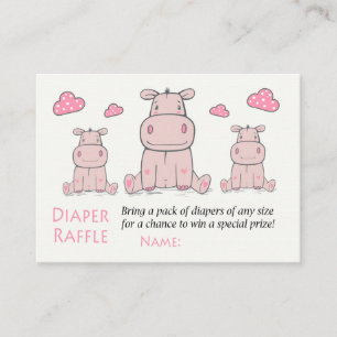 Rose Hippo Diaper Raffle Tickets