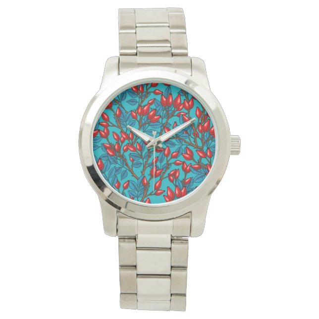 Rose hips, red and blue watch (Front)