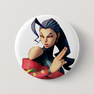 Rose Holding Up Two Fingers Button