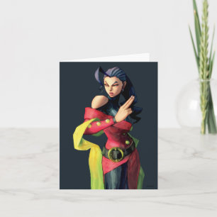 Rose Holding Up Two Fingers Card