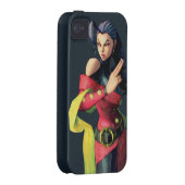 Rose Holding Up Two Fingers Case-Mate iPhone Case (Back/Right)
