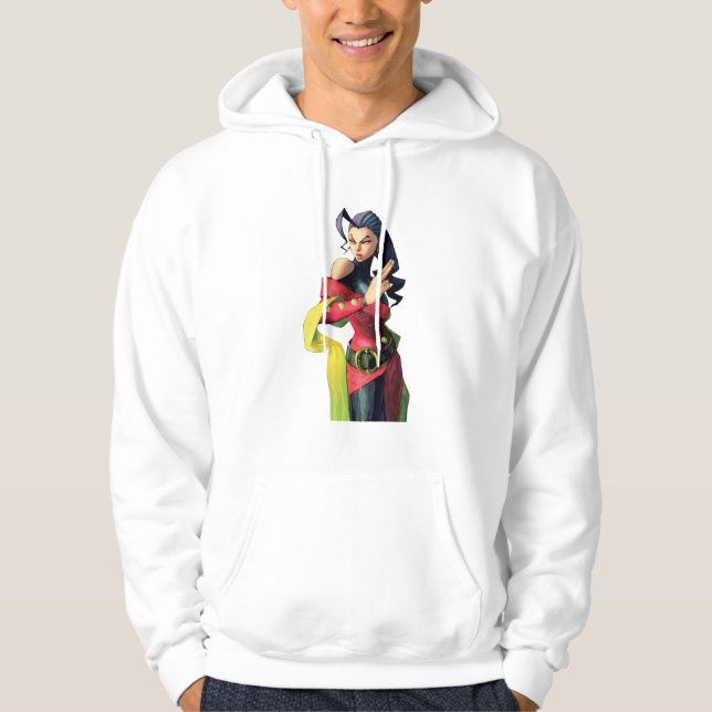 Rose Holding Up Two Fingers Hoodie (Front)