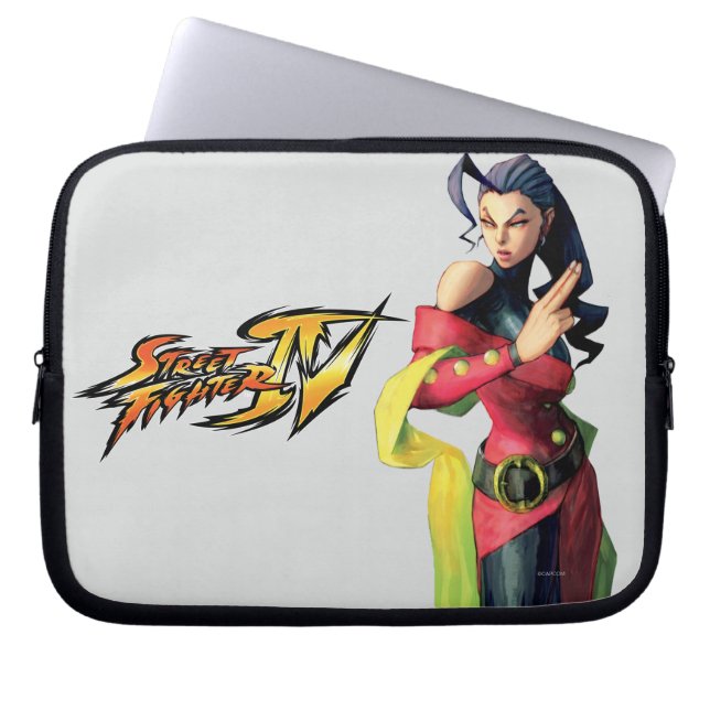 Rose Holding Up Two Fingers Laptop Sleeve (Front)