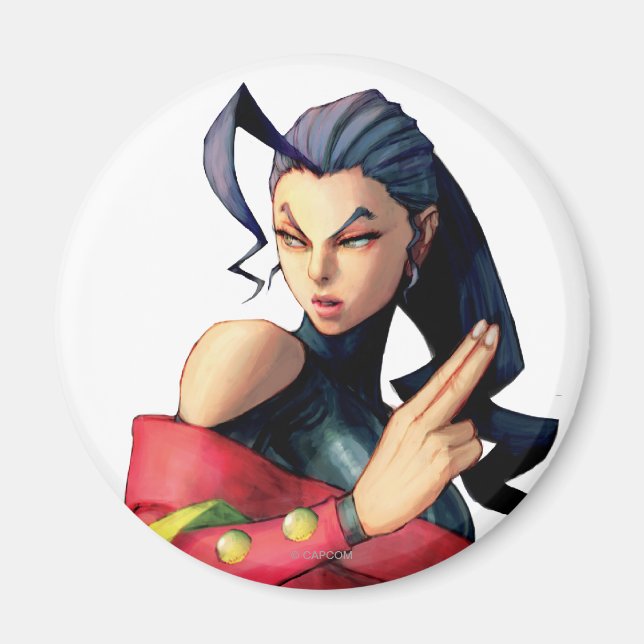 Rose Holding Up Two Fingers Magnet (Front)