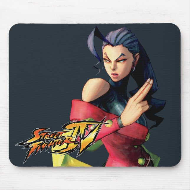 Rose Holding Up Two Fingers Mouse Pad (Front)