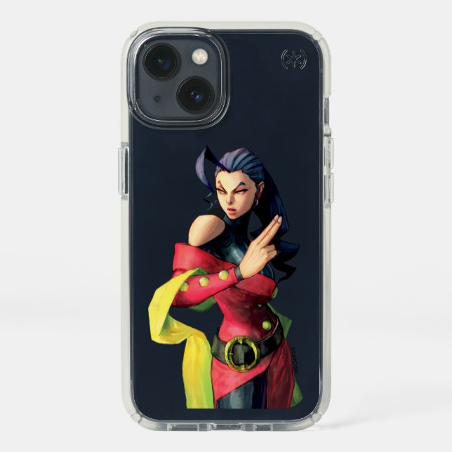 Rose Holding Up Two Fingers Speck iPhone 13 Case (Front)