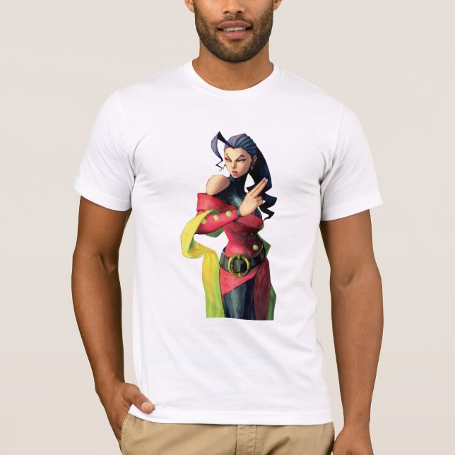 Rose Holding Up Two Fingers T-Shirt (Front)