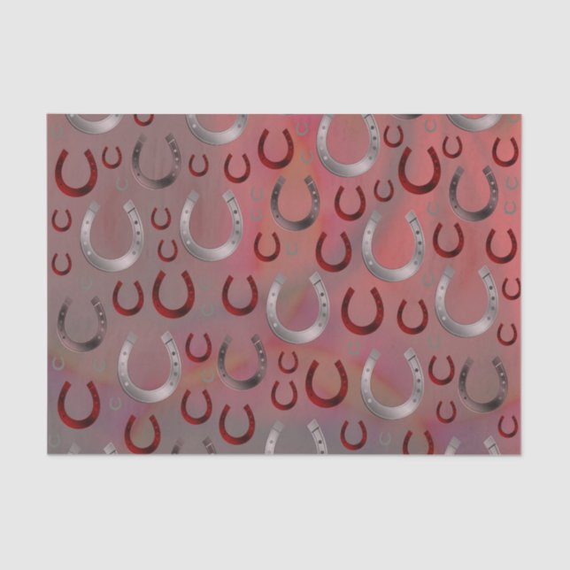 rose,horseshoe, silver, pattern gray, luck, patter tissue paper (Front)
