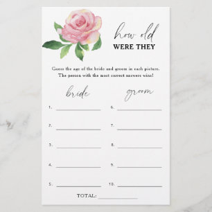 Rose - How old were they bridal game