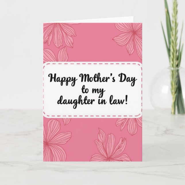Rose Hue Mothers Day Family Card (Front)