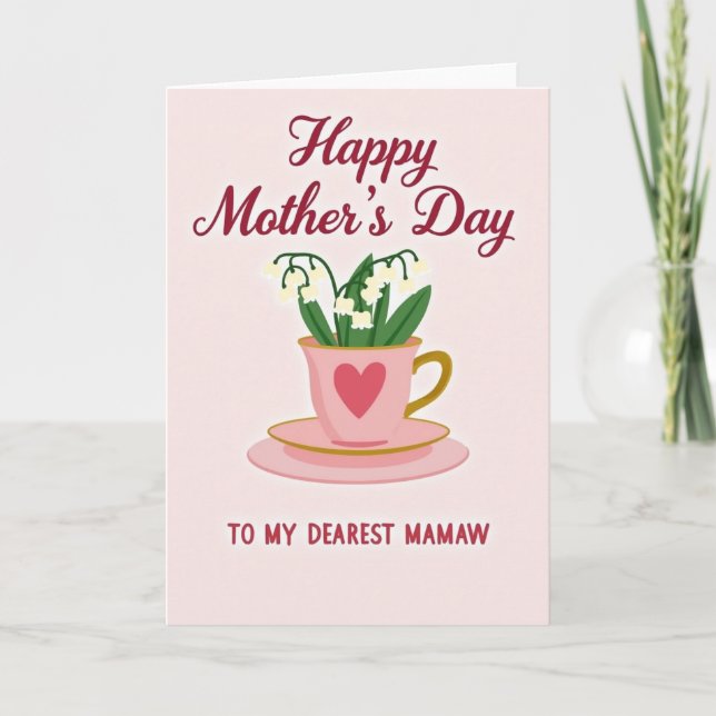 Rose Hued Mothers Day Card (Front)