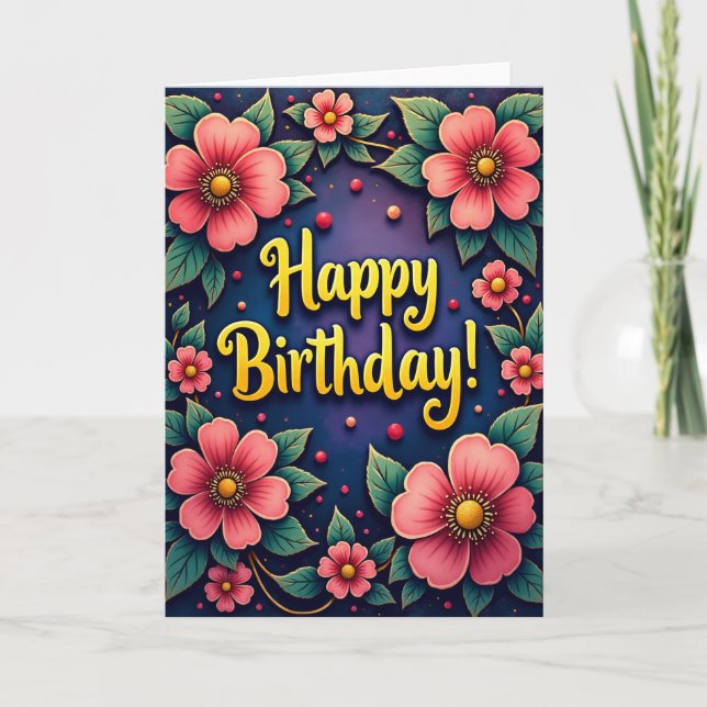Rose Hues Birthday Card (Front)