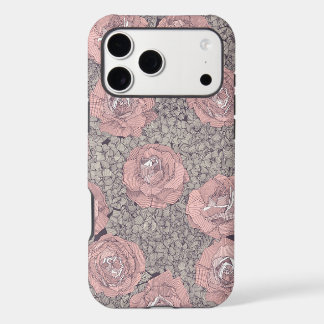 rose hydrangea floral pink mulberry plum iPhone 17 pro max case