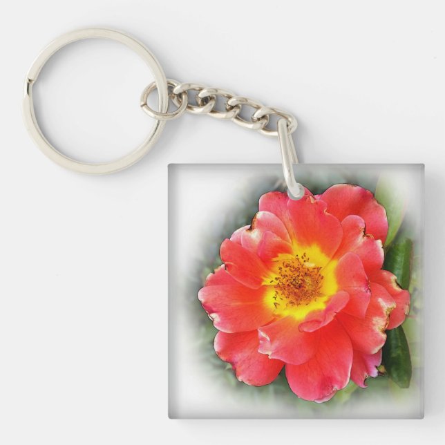 Rose in autumn keychain (Front)