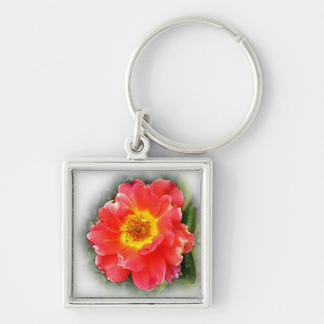 Rose in autumn keychain (Front)