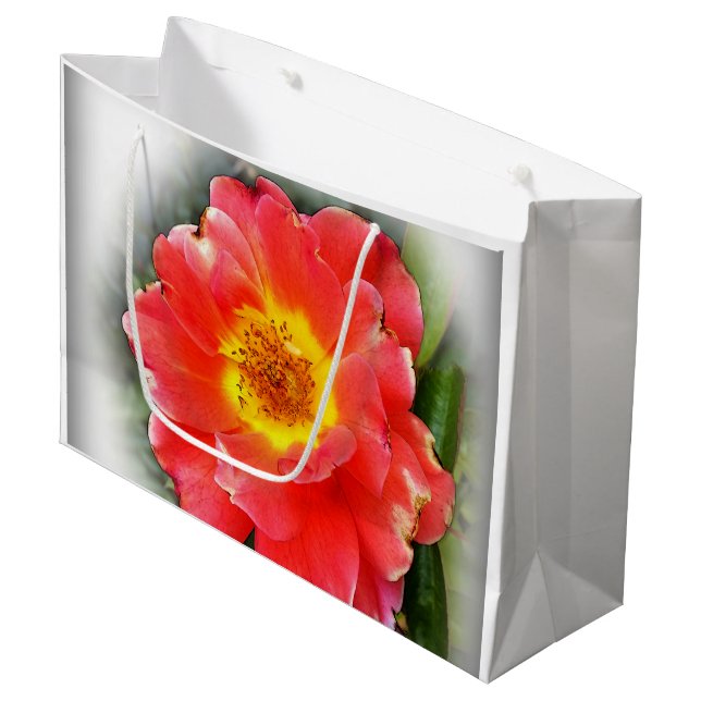 Rose in autumn large gift bag (Front Angled)