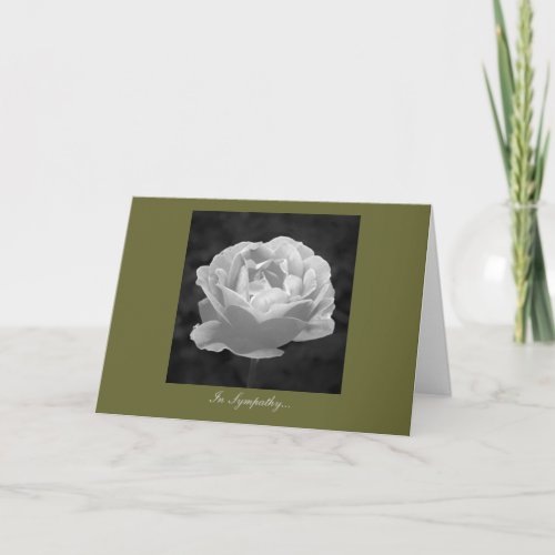 Rose In Black And White Card