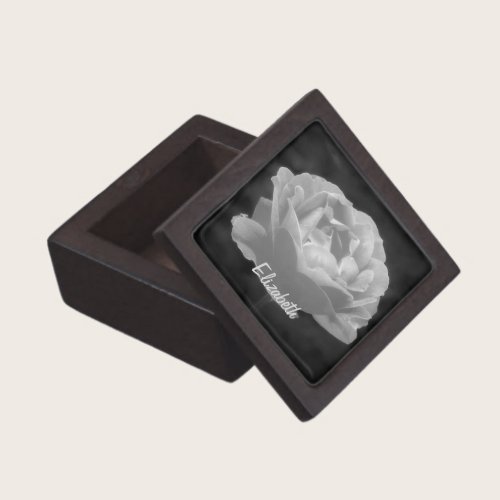 Rose In Black And White Gift Box