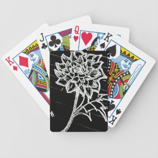 Rose in black bicycle playing cards