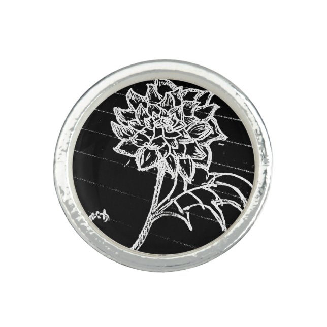 Rose in black ring (Front)