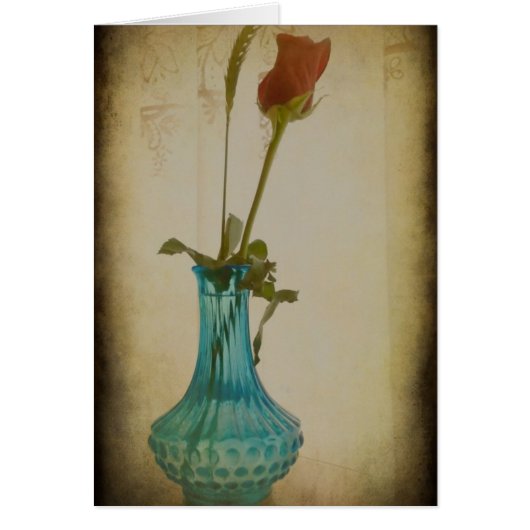 Rose in Blue Vase Cards (Front)