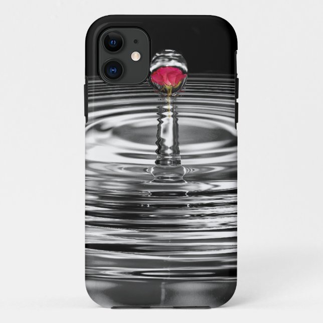 Rose in Droplet Case-Mate iPhone Case (Back)