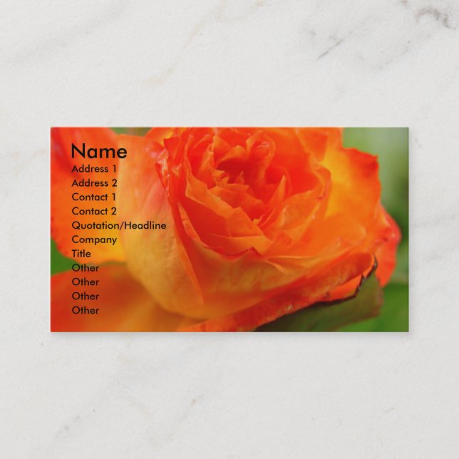 Rose in My Garden Business Card (Front)