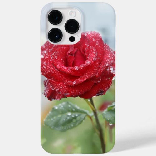 Rose in raindrops  Case_Mate iPhone 14 pro max case