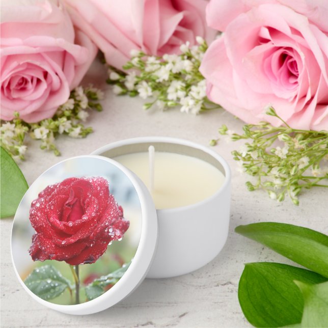 Rose in raindrops  mini candle favors (Insitu (Wedding))