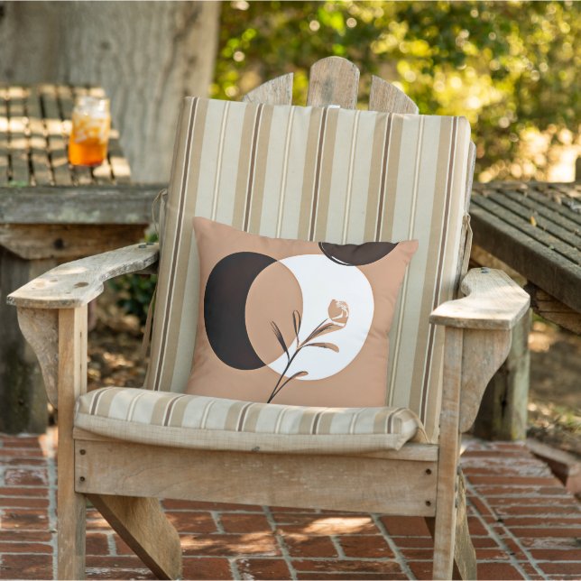 Rose in the sun minimalist art outdoor pillow (Chair)