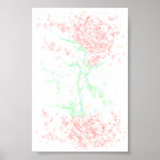 Rose in the wind poster
