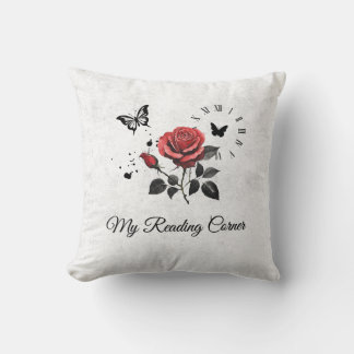 Rose, Ink & Time Personalized Throw Pillow