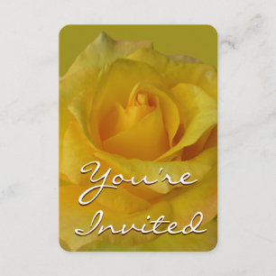 Rose Invitation Personalized Yellow Rose RSVP Card