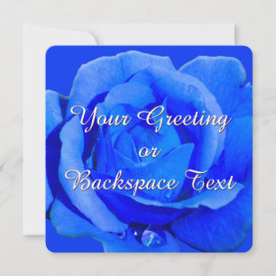 Rose Invitations Personalized Blue Rose RSVP Cards