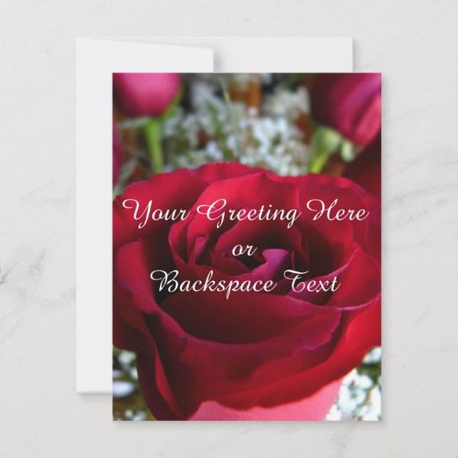 Rose Invitations Personalized  Roses RSVP Cards (Front)