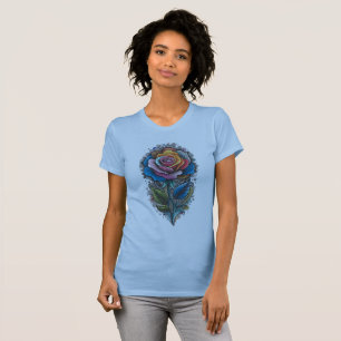 rose is made up of intricate patterns and designs T-Shirt