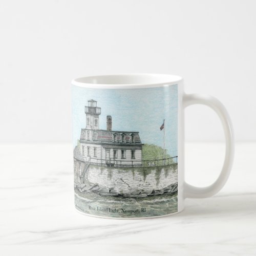 ROSE ISLAND LIGHT NEWPORT RI CLASSIC MUG